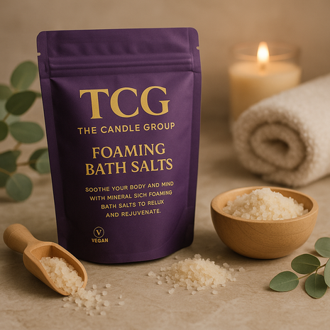 Lavender Essential Oil Foaming Bath Salts -450g