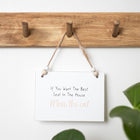Move the cat hanging sign