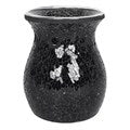 Large Crackle Glass Wax Burner Black