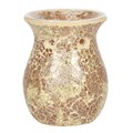 Large Crackle Glass Wax Burner Gold