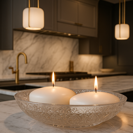 2 x Large Floating Candles