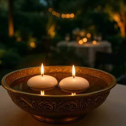 2 x Large Floating Candles