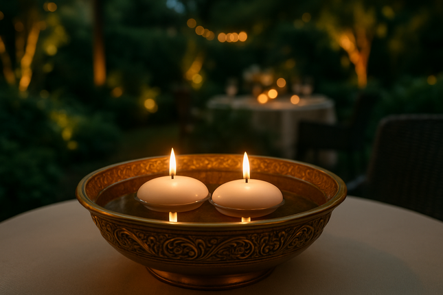 2 x Large Floating Candles