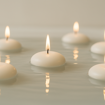 6 Small Floating Candles