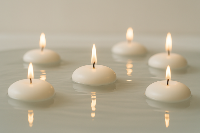 6 Small Floating Candles
