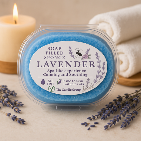 Lavender Essential Oil Exfoliating Soap Sponge