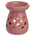 Lattice Ceramic Oil Burner Plum