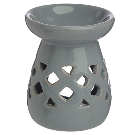 Lattice Ceramic Oil Burner Smokey Grey