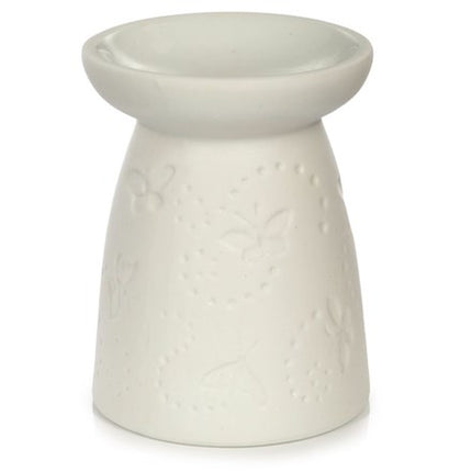 Butterfly and Moth Embossed Ceramic Oil Burner