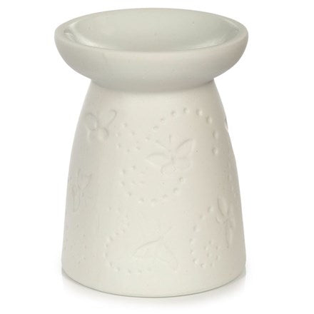 Butterfly and Moth Embossed Ceramic Oil Burner